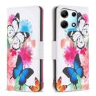 For Infinix Note 30 5G Colored Drawing Pattern Leather Phone Case(Butterflies) - 1