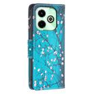 For Infinix Hot 40i Colored Drawing Pattern Leather Phone Case(Plum Blossom) - 3