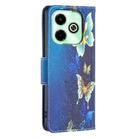 For Infinix Hot 40/40 Pro Colored Drawing Pattern Leather Phone Case(Gold Butterfly) - 3