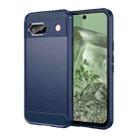 For Google Pixel 8a Carbon Fiber Brushed Texture TPU Phone Case(Blue) - 1