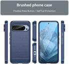 For Google Pixel 9 Pro 5G Carbon Fiber Brushed Texture TPU Phone Case(Blue) - 2