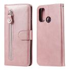 For Huawei P smart 2020 Fashion Calf Texture Zipper Horizontal Flip Leather Case with Stand & Card Slots & Wallet Function(Rose Gold) - 1