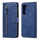 For Huawei P40 Lite (5G) / Nova 7 SE Fashion Calf Texture Zipper Horizontal Flip Leather Case with Stand & Card Slots & Wallet Function(Blue) - 1