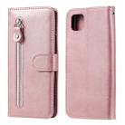 For Huawei Y5p Fashion Calf Texture Zipper Horizontal Flip Leather Case with Stand & Card Slots & Wallet Function(Rose Gold) - 1