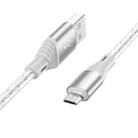 Borofone BX96 USB to Micro USB Silicone Charging Data Cable, Length: 1m(Grey) - 1