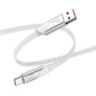 hoco U119 Machine USB to USB-C / Type-C Fast Charging Data Cable, Length: 1.2m(Grey) - 1