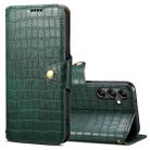 For Samsung Galaxy A05s Denior Crocodile Texture Oil Edge Leather Phone Case(Green) - 1