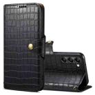 For Samsung Galaxy S23 Denior Crocodile Texture Oil Edge Leather Phone Case(Black) - 1