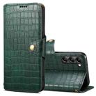For Samsung Galaxy S24+ 5G Denior Crocodile Texture Oil Edge Leather Phone Case(Green) - 1