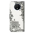 For OnePlus 7T 3D Painting Pattern Horizontal Flip TPU + PU Leather Case with Holder & Card Slots & Wallet(Black Flower) - 3
