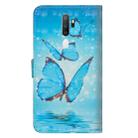 For OPPO A5 (2020) / A9 (2020) 3D Painting Pattern Horizontal Flip TPU + PU Leather Case with Holder & Card Slots & Wallet(Three Butterfly) - 3