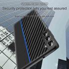 For Samsung Galaxy S24 FE 5G Ultra-thin Carbon Fiber Texture Splicing Phone Case(Blue) - 3