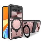 For Google Pixel 8 Pro 5G CD Texture Sliding Camshield Magnetic Holder Phone Case(Pink) - 1