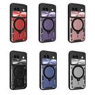 For Google Pixel 8a CD Texture Sliding Camshield Magnetic Holder Phone Case(Silver) - 2