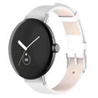 For Google Pixel Watch 2 / Pixel Watch Leather Watch Band(White) - 1