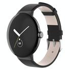 For Google Pixel Watch 2 / Pixel Watch Leather Watch Band(Black) - 1