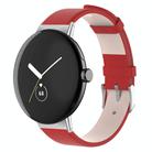 For Google Pixel Watch 2 / Pixel Watch Leather Watch Band(Red) - 1