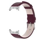 For Google Pixel Watch 2 / Pixel Watch Leather Watch Band(Purple Red) - 3
