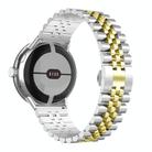 For Google Pixel Watch 2 / Pixel Watch Seven Beads Stainless Steel Metal Watch Band(Silver Gold) - 2