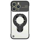 For iPhone 12 Pro Frameless MagSafe Magnetic Holder Phone Case(Black) - 1