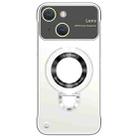 For iPhone 13 Frameless MagSafe Magnetic Holder Phone Case(Silver) - 1