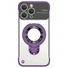 For iPhone 13 Pro Frameless MagSafe Magnetic Holder Phone Case(Purple) - 1