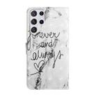 For Samsung Galaxy S24 Ultra 5G Oil Embossed 3D Drawing Leather Phone Case(Words Marble) - 3