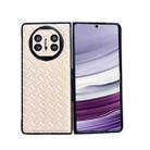 For Huawei Mate X5 Woven Texture Folding PU Phone Case(Gold) - 1