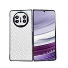 For Huawei Mate X5 Woven Texture Folding PU Phone Case(White) - 1