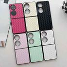 For Huawei P50 Woven Texture Folding PU Phone Case(Green) - 6