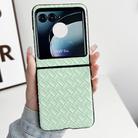 For Motorola Razr 40 Ultra Woven Texture Folding PU Phone Case(Green) - 2