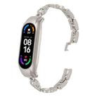 For Xiaomi Mi Band 8 Heart-to-heart Diamond Metal Watch Band(Starlight Color) - 1