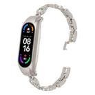 For Xiaomi Mi Band 7 Heart-to-heart Diamond Metal Watch Band(Starlight Color) - 1