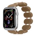 For Apple Watch SE 2023 44mm Stretch Resin Watch Band(Cold Brown) - 1