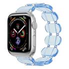 For Apple Watch SE 2023 44mm Stretch Resin Watch Band(Transparent Blue) - 1