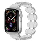 For Apple Watch Series 9 45mm Stretch Resin Watch Band(Transparent) - 1