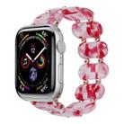 For Apple Watch Series 8 41mm Stretch Resin Watch Band(Peach Red) - 1