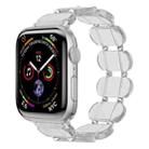 For Apple Watch Series 8 45mm Stretch Resin Watch Band(Transparent) - 1