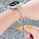 For Apple Watch Series 9 45mm Twist Bracelet Diamond Metal Watch Band(Starlight Color) - 3