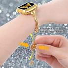 For Apple Watch SE 2022 44mm Twist Bracelet Diamond Metal Watch Band(Gold) - 3