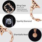 For Apple Watch SE 2022 44mm Twist Bracelet Diamond Metal Watch Band(Rose Gold) - 2