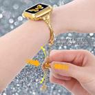 For Apple Watch SE 44mm Twist Bracelet Diamond Metal Watch Band(Gold) - 3