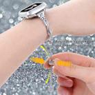 For Apple Watch 42mm Twist Bracelet Diamond Metal Watch Band(Silver) - 3