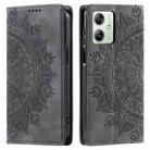 For Motorola Moto G54 Totem Embossed Magnetic Leather Phone Case(Grey) - 1