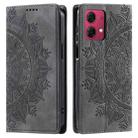 For Motorola Moto G84 Totem Embossed Magnetic Leather Phone Case(Grey) - 1