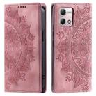 For Motorola Moto G Stylus 2023 4G Totem Embossed Magnetic Leather Phone Case(Rose Gold) - 1