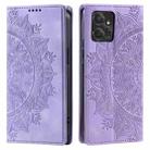 For Motorola Moto G Power 5G 2023 Totem Embossed Magnetic Leather Phone Case(Purple) - 1