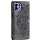 For Motorola Edge 50 Pro Totem Embossed Magnetic Leather Phone Case(Grey) - 3