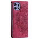 For Motorola Edge 50 Pro Totem Embossed Magnetic Leather Phone Case(Red) - 3