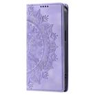 For Motorola Edge 50 Pro Totem Embossed Magnetic Leather Phone Case(Purple) - 2